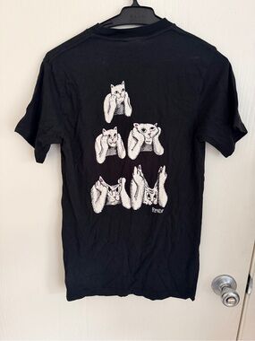 Ripndip Black Tee with Branded Neck Tag